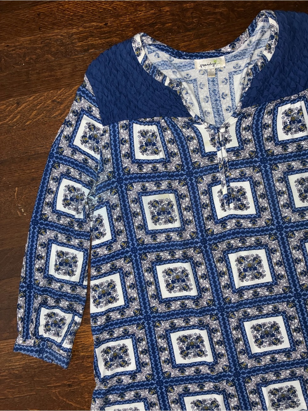 Anthropologie Porridge Belmar Boho 3/4 Sleeve Blouse